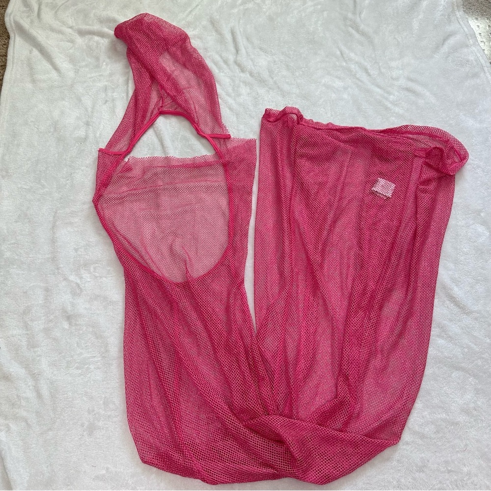 Hooded Mesh Coverup